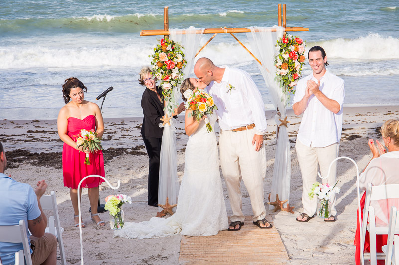 Costa D' Este Vero Beach Wedding Ceremony Kiss