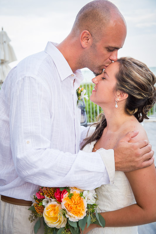 Costa D' Este Vero Beach Wedding Forehead Kiss