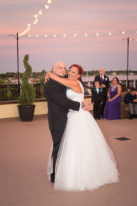 Bride & Groom Dancing Sunset