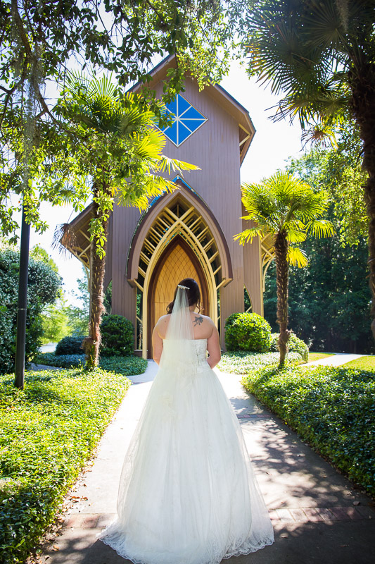 Bride In Front Of Church